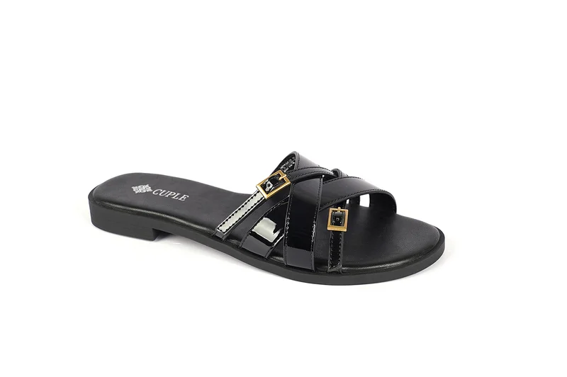 كابلي صنادل نسائية متعددة الأشرطة سهلة الارتداء