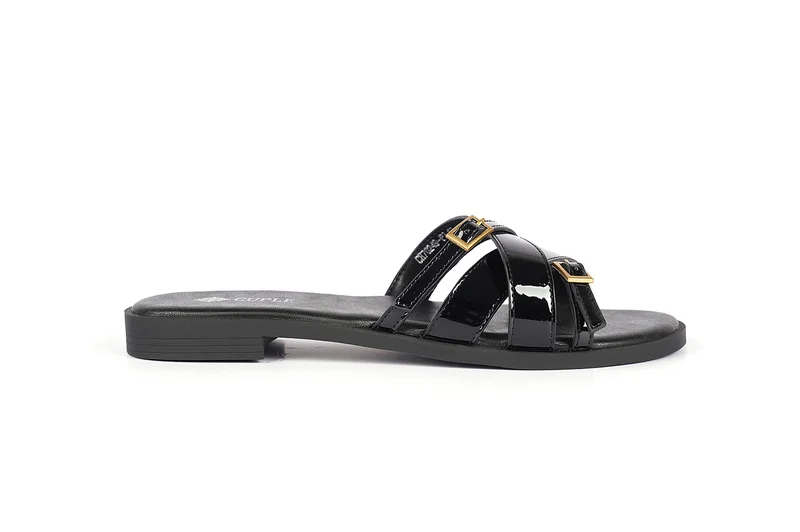 كابلي صنادل نسائية متعددة الأشرطة سهلة الارتداء