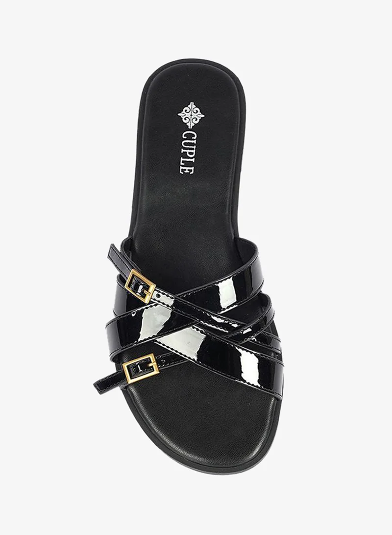 Cuple  Ladies Slip-on multi strap Sandals for Women | Best Price UAE