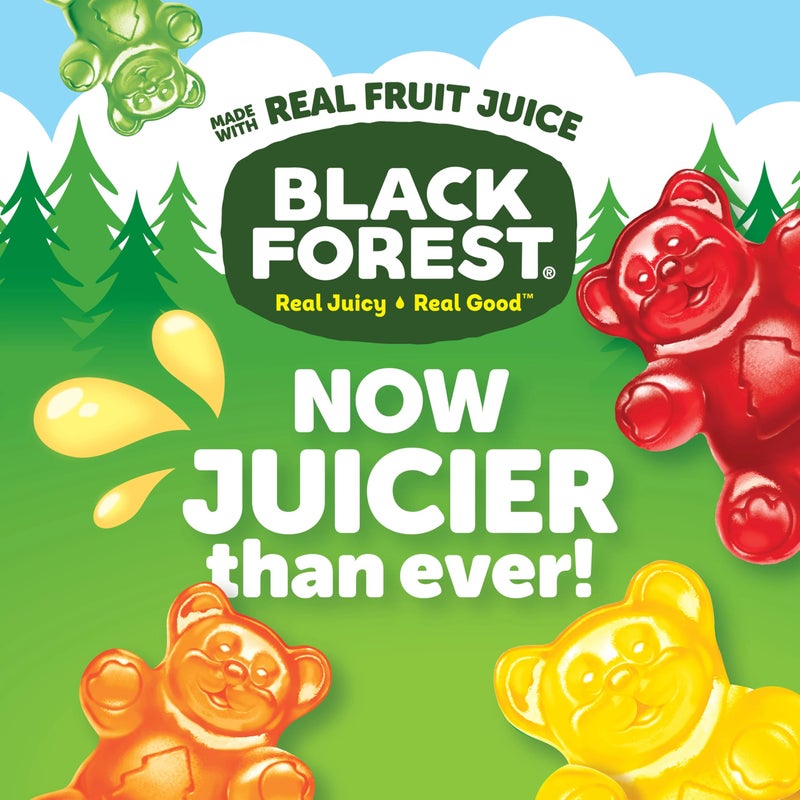 Black Forest Gummy, Bears, Fruit Flavor, Deliciously Juicy, Made with Real Fruit Juice, 10 oz - Image 2