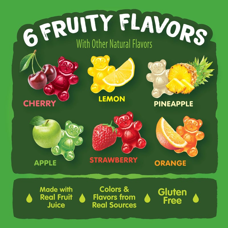 Black Forest Gummy, Bears, Fruit Flavor, Deliciously Juicy, Made with Real Fruit Juice, 10 oz - Image 3