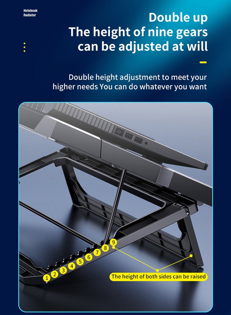 LOOPITYS six-core high-efficiency heat dissipation laptop fan cooling pad gaming laptop cooler 6 fans - Image 3
