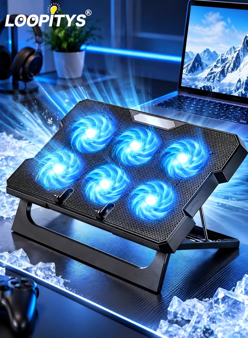 LOOPITYS six-core high-efficiency heat dissipation laptop fan cooling pad gaming laptop cooler 6 fans - Image 1