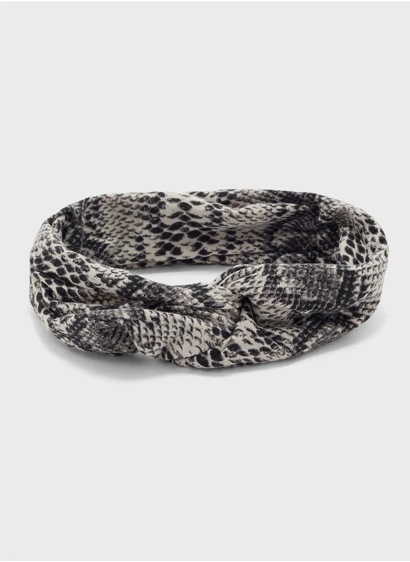 ELLA Snake Print Flat Headband