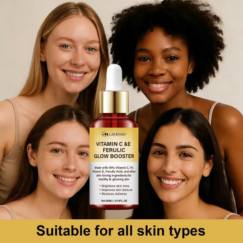 LANEMAY 10% Vitamin C + Vitamin E Ferulic Acid Brightening Serum 30ml - Anti-aging and Brightening Serum - Image 4