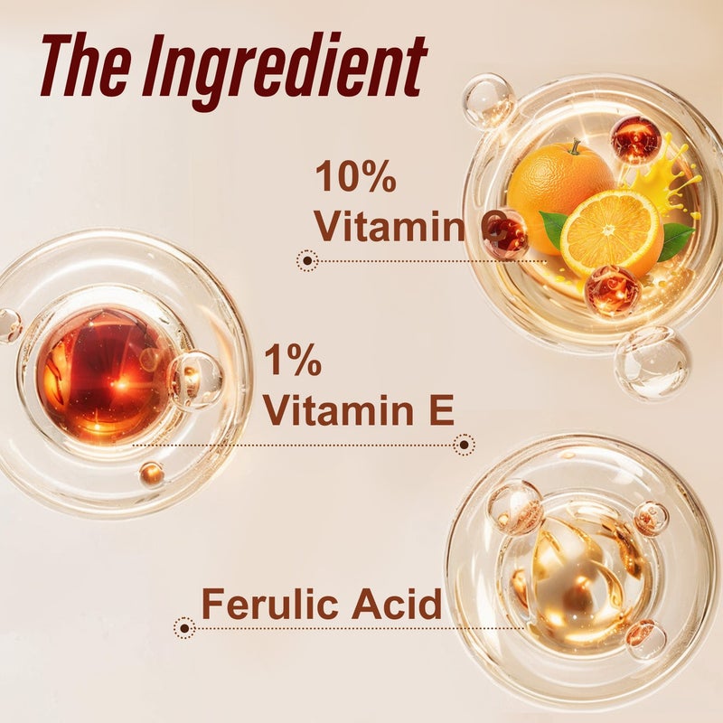 LANEMAY 10% Vitamin C + Vitamin E Ferulic Acid Brightening Serum 30ml - Anti-aging and Brightening Serum - Image 2