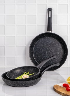 ALBERTO Alberto 3 Piece Granite Fry Pan Set  - Image 1