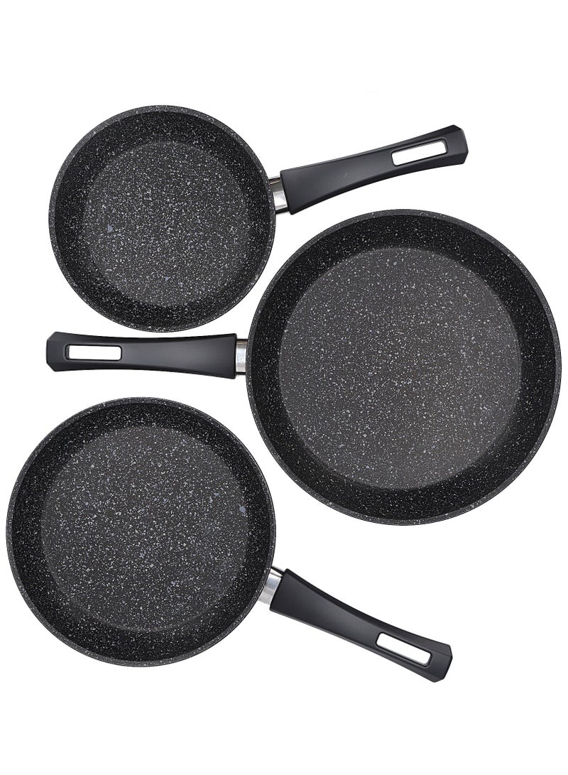 ألبرتو طقم 3 مقالي جرانيت تركي 20/24/28 اسود من ألبرتو - Image 2