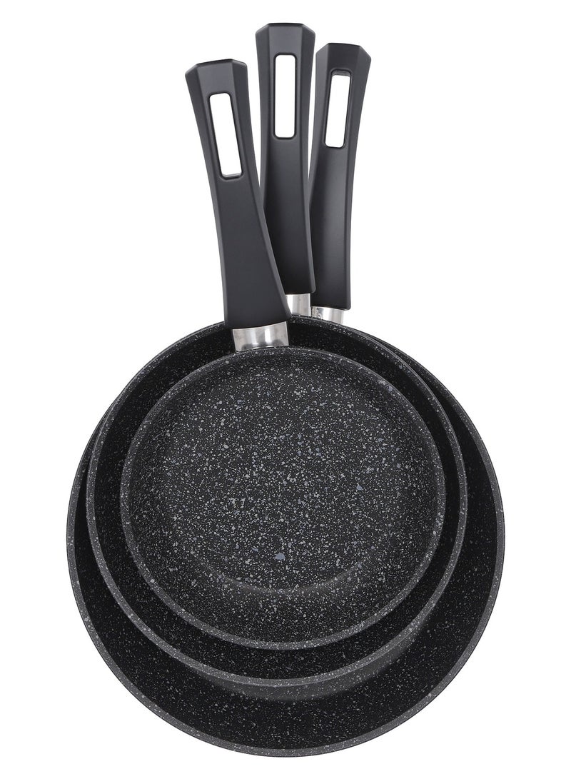 ألبرتو طقم 3 مقالي جرانيت تركي 20/24/28 اسود من ألبرتو - Image 4