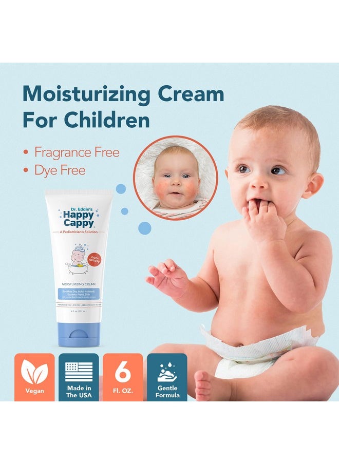 Happy Cappy - Dr. Eddie'S Moisturizing Cream - Baby Eczema Cream, Eczema Lotion For Kids, Pediatrician-Formulated, Gentle, Paraben Free, Hypoallergenic, Sulfate Free, Soothes Dry Skin - 6 Fl Oz - Image 1