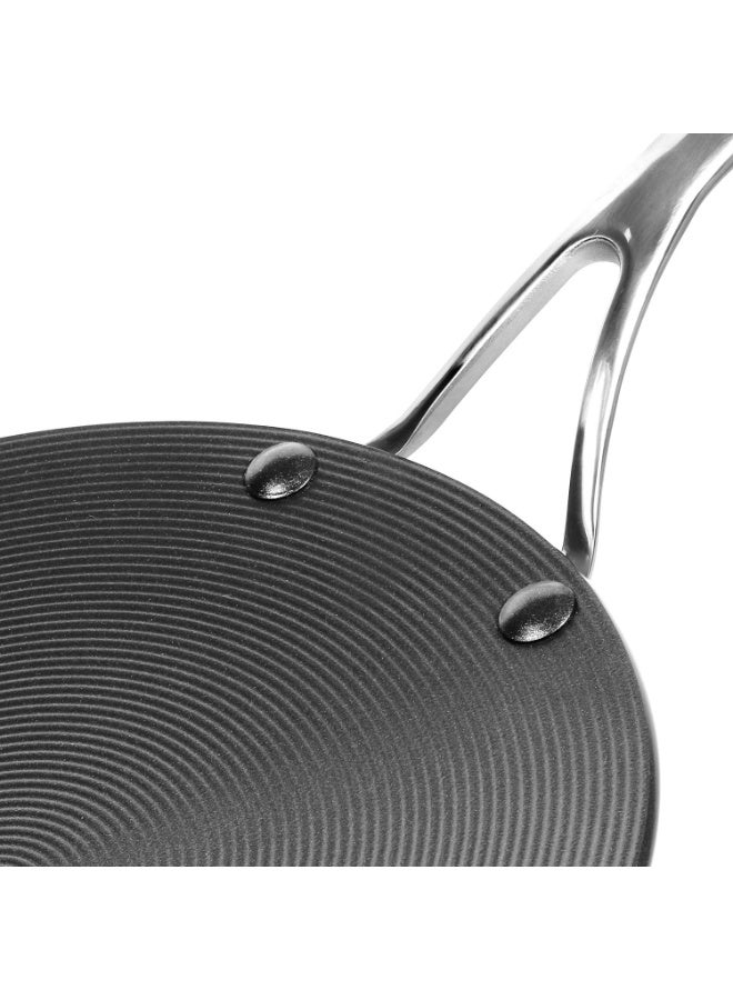 Circulon Hard Anodised Non Stick Aluminium Roti Tawa with Stainless Steel Handle | Chapati Tawa | Nonstick Dosa Tawa | Pan Big Size | Tawa, 26 cm, Black - Image 4