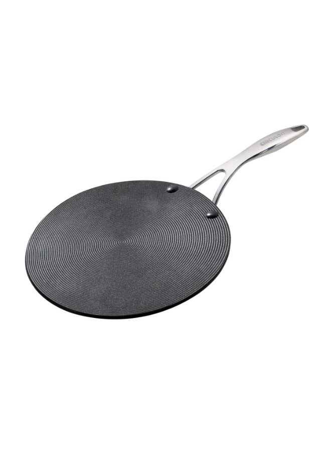 Circulon Hard Anodised Non Stick Aluminium Roti Tawa with Stainless Steel Handle | Chapati Tawa | Nonstick Dosa Tawa | Pan Big Size | Tawa, 26 cm, Black - Image 1
