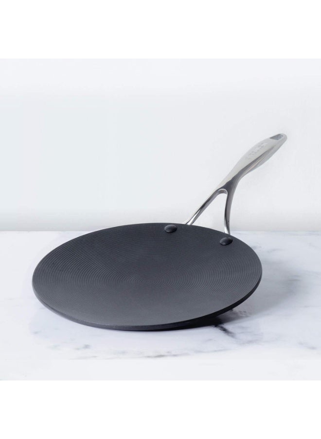 Circulon Hard Anodised Non Stick Aluminium Roti Tawa with Stainless Steel Handle | Chapati Tawa | Nonstick Dosa Tawa | Pan Big Size | Tawa, 26 cm, Black - Image 3