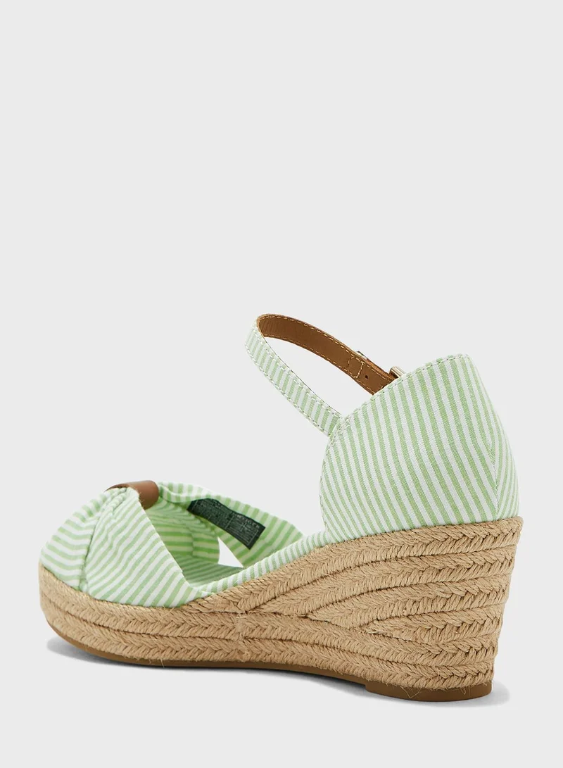 TOMMY HILFIGER Ankle Strap High Wedge Sandals