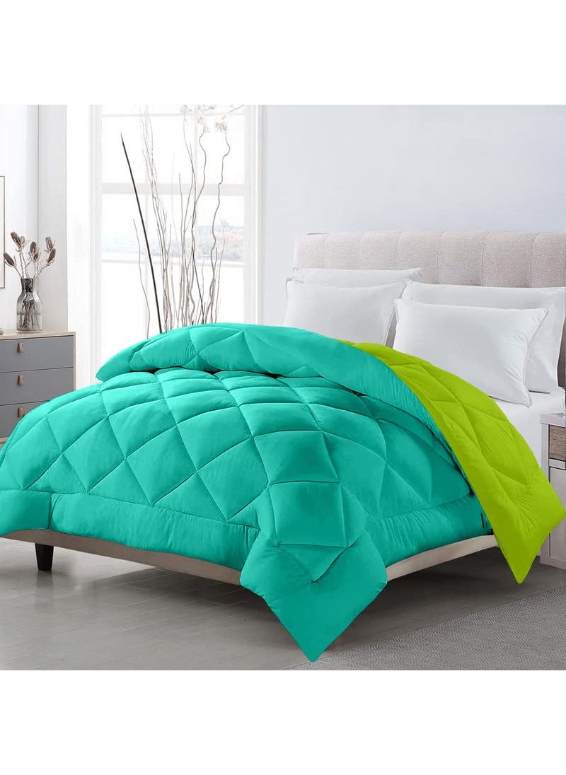 TUNDWAL'S TUNDWALS Microfiber Reversible Solid Extra Comfort Soft ComforterBlanket Single Bed 200 GSM Sea Green Parrot Green 1 Piece  - Image 1