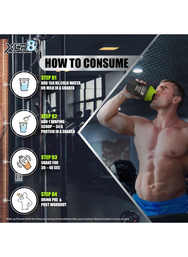 XLR8 Whey Protein Powder With 24 G Protein, 5.4 G Bcaa - 2 Lbs / 907 G (Chocolate) - Image 4