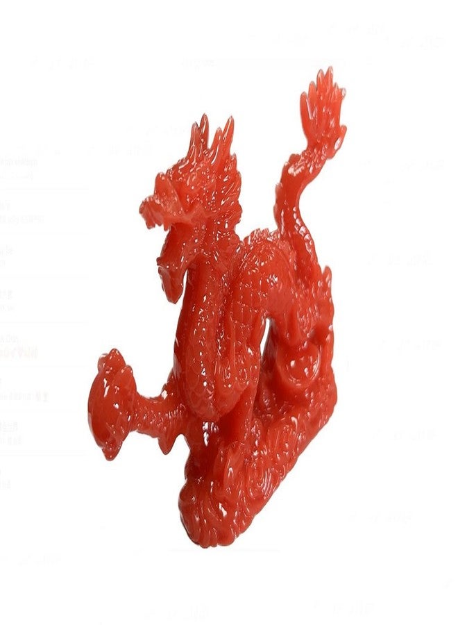 DMtse Chinese Feng Shui Dragon Lucky Red Color Figurine Statue for Luck & Success 4 inch Long - Image 3