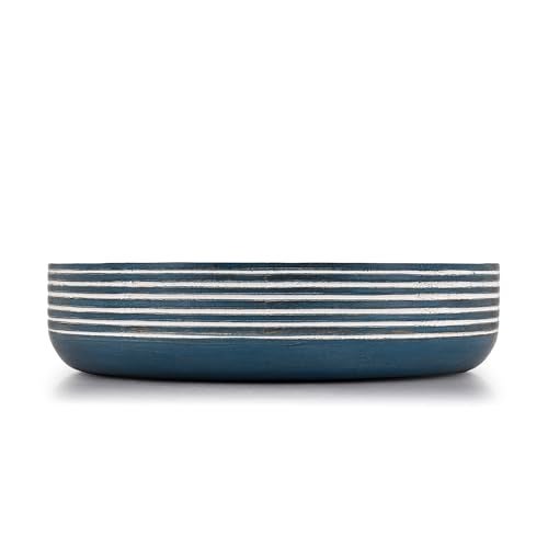 BHAVATU Decorative Bowls Mango Wood for Home Décor Unique Table Centerpieces, Wooden Home Decor Accents for Farmhouse Rustic Style (10" X 10" X 2.5") - Image 2