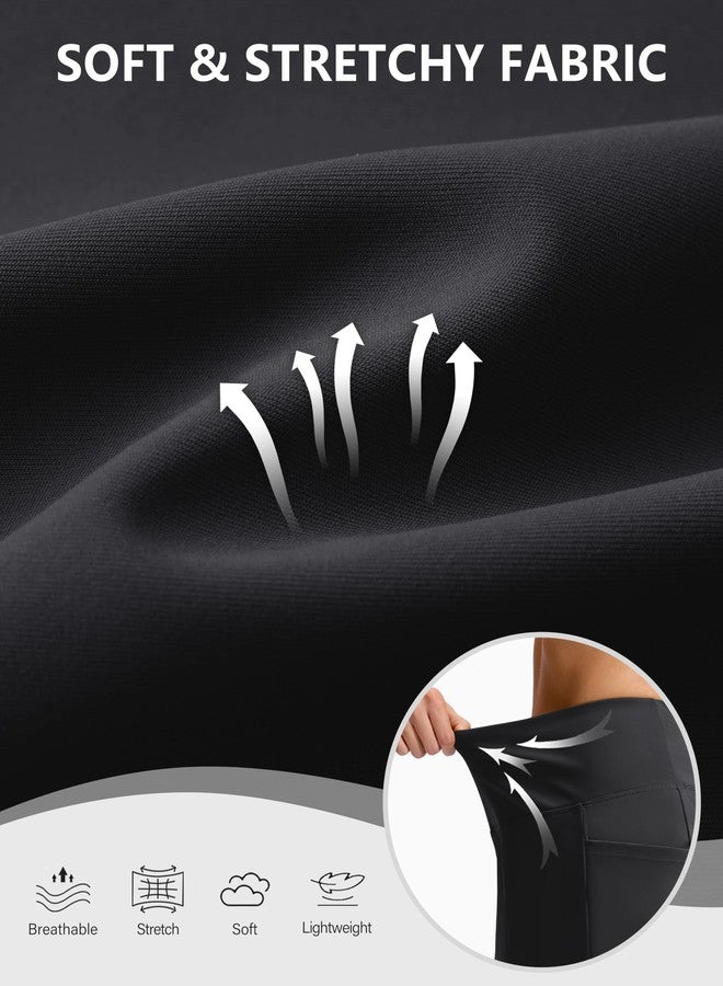 SANTINY 16'' Skorts for Woman with 4 Side Pockets High Waisted Stretch Pickleball Athletic Skirts Casual Tennis Golf Skirts (Black_M) - Image 5