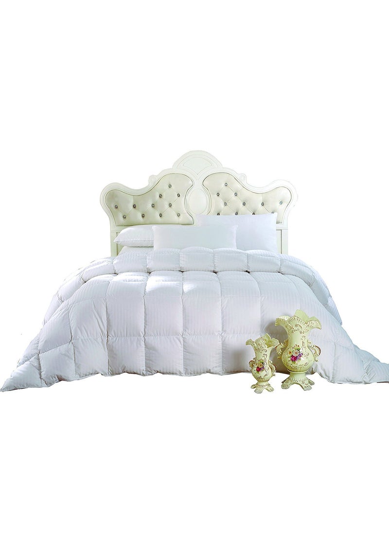 Royal Hotel Bedding Royal Hotel Bedding Down Comforter Hypoallergenic Down Comforters Light and Buffy 100 Cotton Striped Shell Medium Warmth Duvet Insert FullQueen 