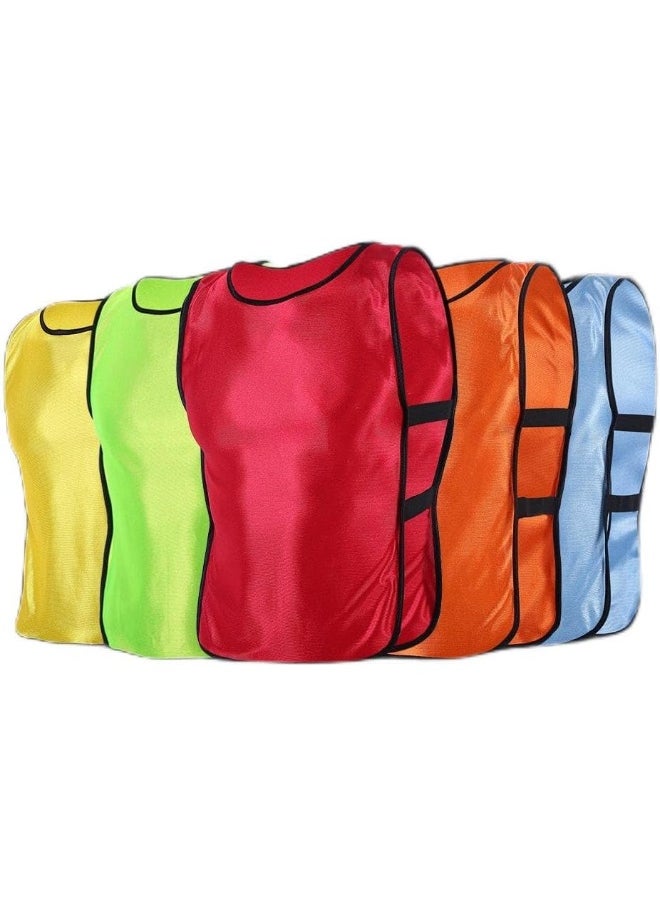 Dilwe Dilwe Scrimmage Vests, Kids Mesh Team Practice Vests for Youth Sports Basketball, Soccer, Football, Volleyball (Fluorescent Green)  - Image 1