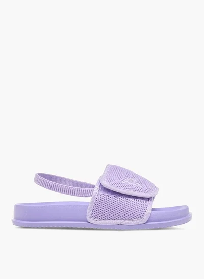 Kappa Girls Textured Slides With Elastic Strap