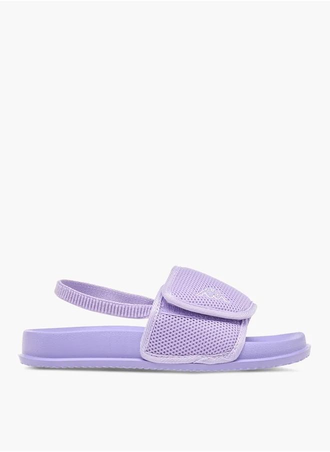 Kappa Girls Textured Slides With Elastic Strap