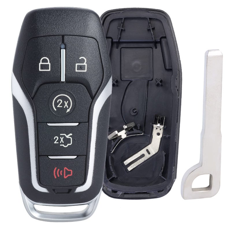 Keymall Remote Key Fob Case Shell Cover Replacement for Ford Edge/Explorer/Fusion/Mustang for Lincoln MKZ/MKC/MKX(FCC ID:M3N-A2C31243300 P/N:164-R7989) 5 Buttons,Just A Key Shell