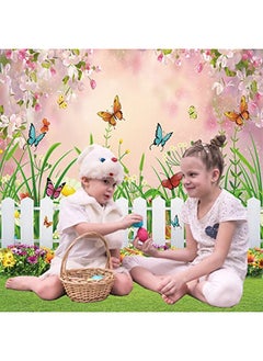 Spring Easter Garden Photography Backdrop Green Grass Lawn Floral Butterfly Fence Baby Shower Birthday Party Backgrounds (6X8Ft) - pzsku/ZCC4448520256B8876AE5Z/45/_/1733730315/a79bbdde-571e-4f6d-9751-55c5ab6c5640