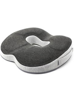 TYCOM Seat Cushion for Office Lumbar Support Pillow Chair Memory Foam Seat Cushion for Sciatica Back Support Pillow Chair Pads Reduce Tailbone Pressure HYKTZ O Dark Grey. 