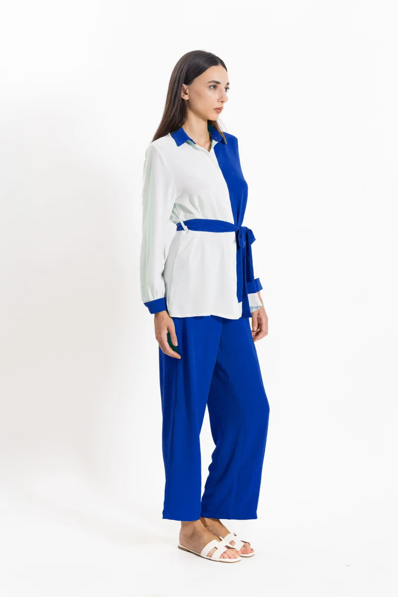 SHAPES CONTRAST SHIRT SET
