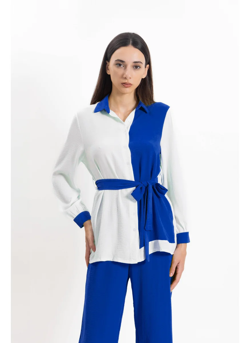 SHAPES CONTRAST SHIRT SET