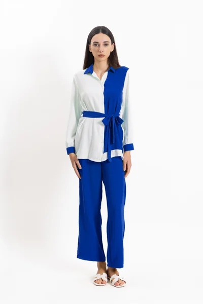 SHAPES CONTRAST SHIRT SET