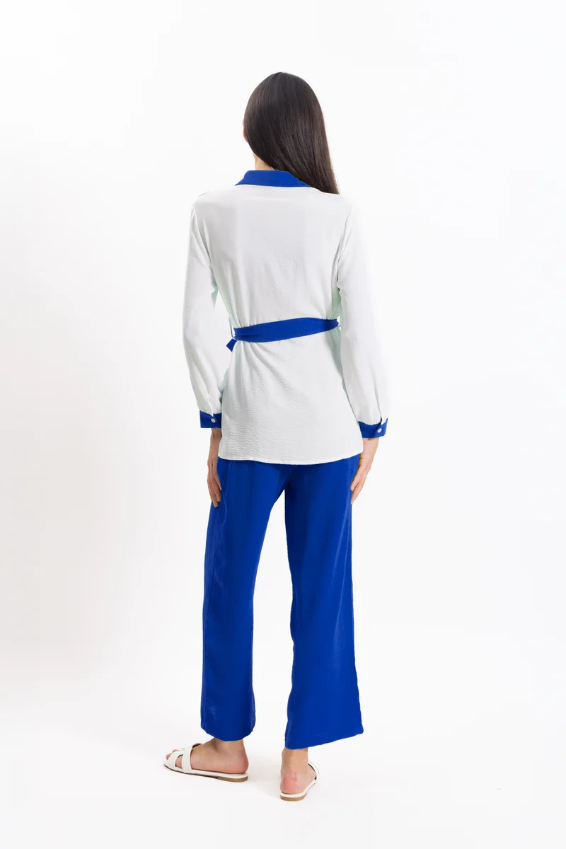 SHAPES CONTRAST SHIRT SET