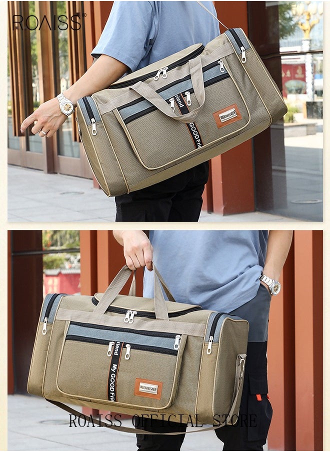 roaiss Waterproof Foldable Travel Bag for Short Trips - Large-Capacity Shoulder Bag for Men and Women, Ideal for Boys and Girls, Versatile and Stylish, Fits All Your Travel Needs  - Image 4