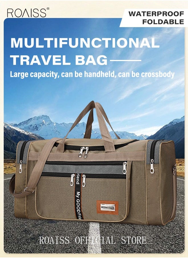 roaiss Waterproof Foldable Travel Bag for Short Trips - Large-Capacity Shoulder Bag for Men and Women, Ideal for Boys and Girls, Versatile and Stylish, Fits All Your Travel Needs  - Image 3