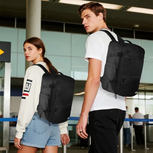 Fmeida Flight Approved Carry On Backpack for Ryanair Fits 14 Laptop 20L Underseat Airplane Approved Weekender Bag AntiTheft Travel Backpack Personal Item Bag Black - Image 3