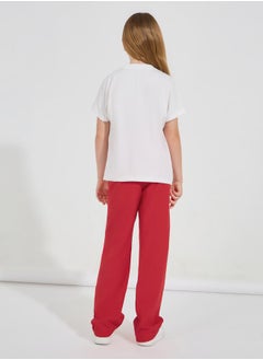 Styli Happy Girl's Day Graphic T-Shirt & Pants Set  - Image 5