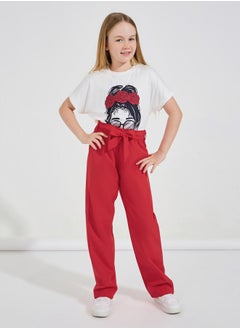 Styli Happy Girl's Day Graphic T-Shirt & Pants Set  - Image 1