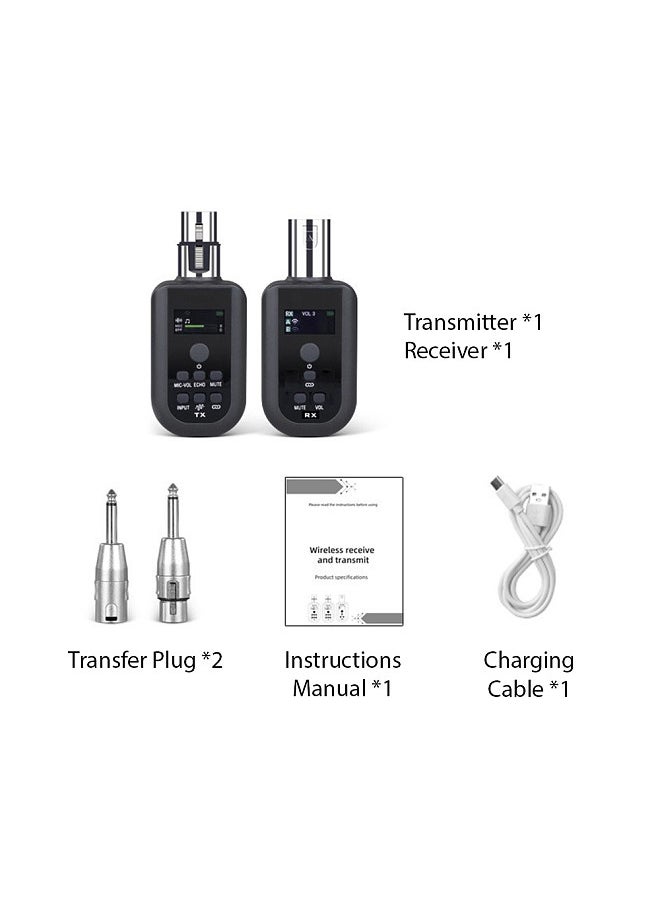 Generic - Microphone Wireless Xlr Transmitter and Receiver UHF Wireless Mic System - Image 1