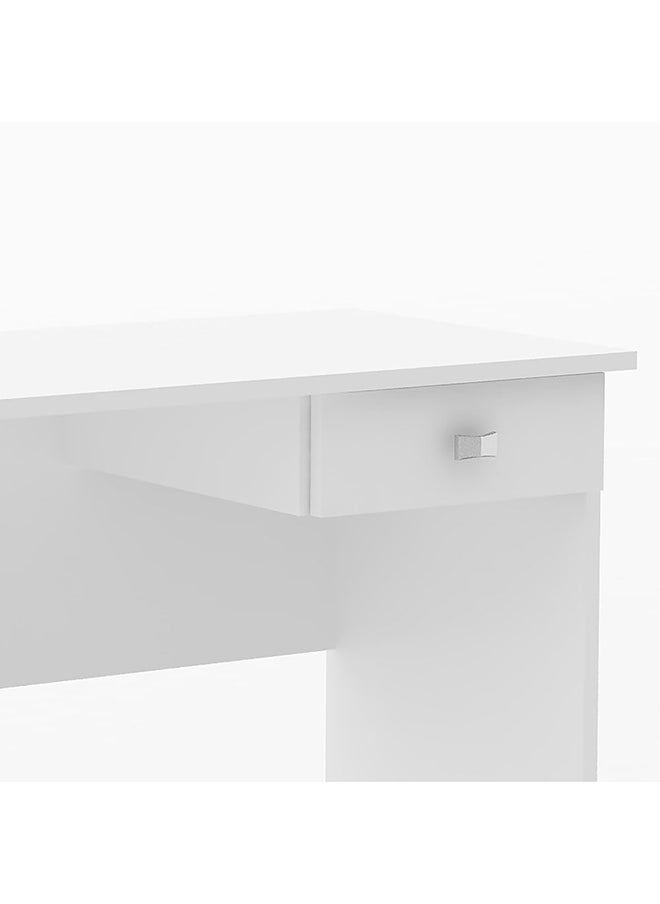 DANUBE HOME Dane Study Desk With 1 Drawer Computer Table Office Desk Workstation Modern Pc Laptop Gaming Table Wooden Study Table For Home Office L 90x40x73 Cm White  - Image 3