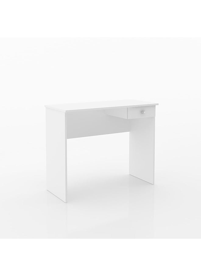 DANUBE HOME Dane Study Desk With 1 Drawer Computer Table Office Desk Workstation Modern Pc Laptop Gaming Table Wooden Study Table For Home Office L 90x40x73 Cm White  - Image 2