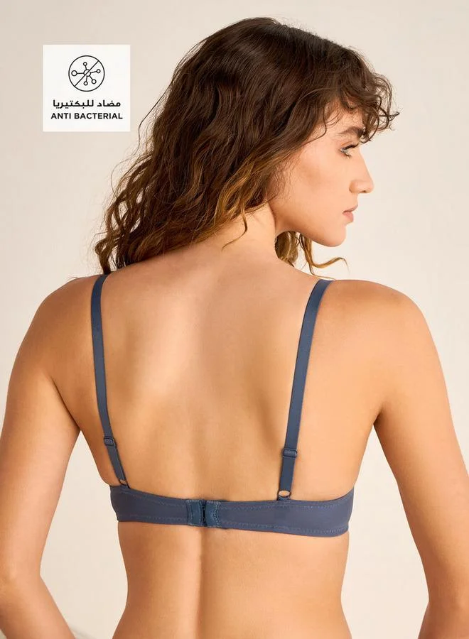 Splash FAV Lace Detail Demi Bra with Hook and Eye Closure