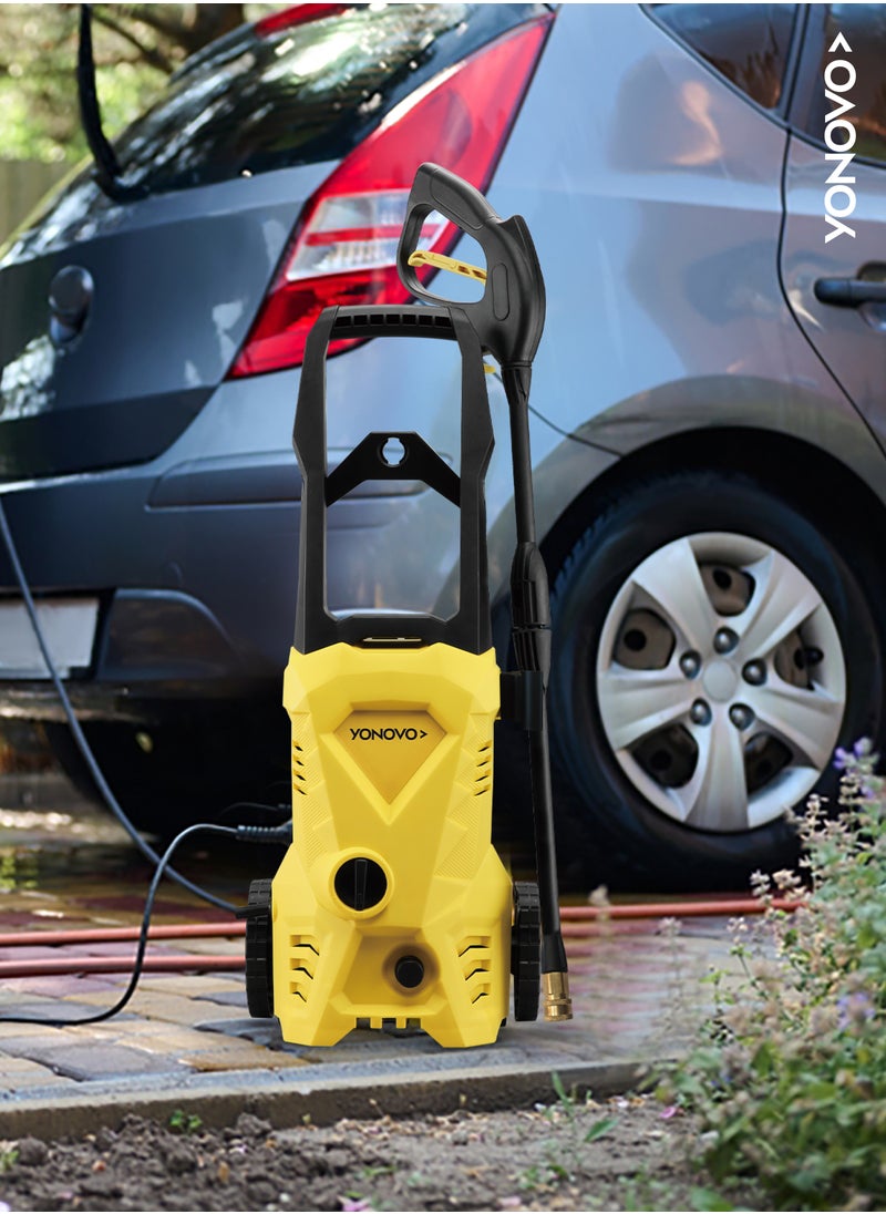 YONOVO 1650W Electric Pressure Washer - 1958 PSI / 135 BAR for Car, Home, Garden Cleaning | Heavy Duty High Pressure Washer with Trigger Gun, Hose, Soap Dispenser, and Nozzle Cleaning Needle  - Image 5