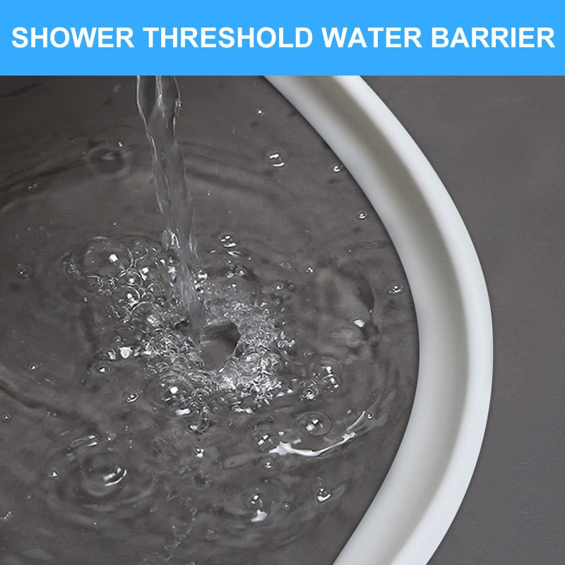 Duzzy 75 Inch Collapsible Shower Water Dam Shower Stopper Barrier And Retention System And Keeps Water Inside Threshold Dry And Wet Separation Suitable For Bathroom And Kitchen - Image 3