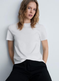 MANGO Short-Sleeved Cotton T-Shirt  - Image 1