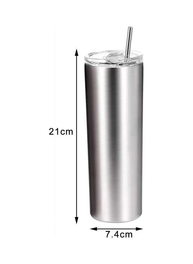NIBEMINENT Insulated Tumbler With Straw White - Image 3