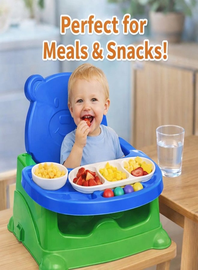 Braintastic مقعد داعم للأطفال من برينتاستيك، يُستخدم أيضًا كأرجوحة معلقة | كرسي طعام للأطفال الصغار 2 في 1 مع صينية وحبل وعجلات | مقعد بلاستيكي للأطفال الرضع من 6 أشهر إلى 3 سنوات (أخضر) - Image 3