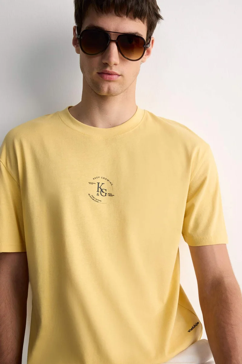 DeFacto Boxy Fit Crew Neck Short Sleeve T-Shirt