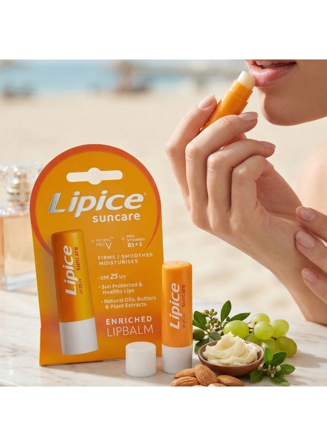 lipice Suncare SPF 25 Lip Balm 4.8 g ,Made in UK ,Pack of 4 - Image 2
